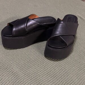 Marni Black Platform Sandals